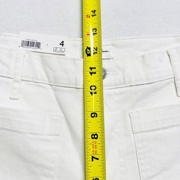 Jessica Simpson Women's White Stretch Wide Leg Crop Jeans Size 4 High Rise NWT - Picture 9 of 11